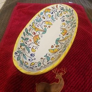 Meridiana Ceramiche Made in Italy Oval Plate Dish